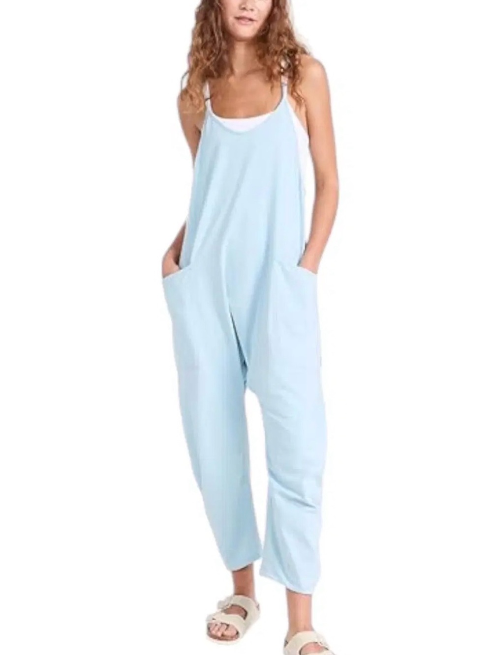 Free People Hot Shot Onesie Baby Blue XS